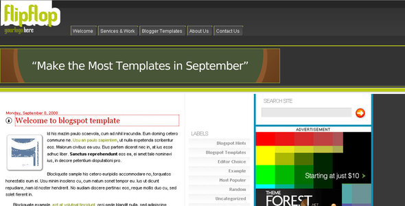 FlipFlop Blogger Template