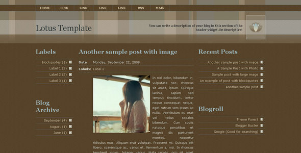 Lotus Blogger Template