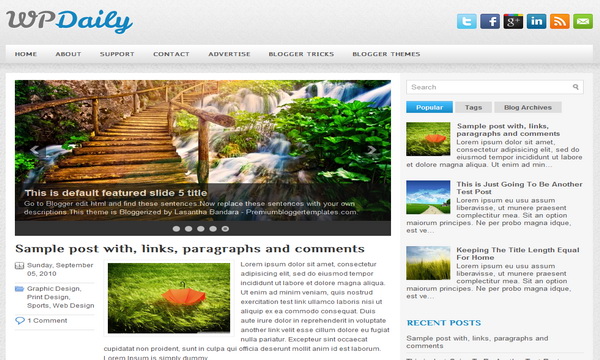 WPDaily Blogger Template