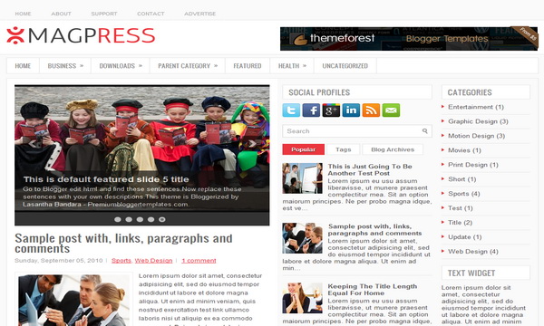 MagPress Blogger Template