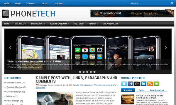 PhoneTech Blogger Template