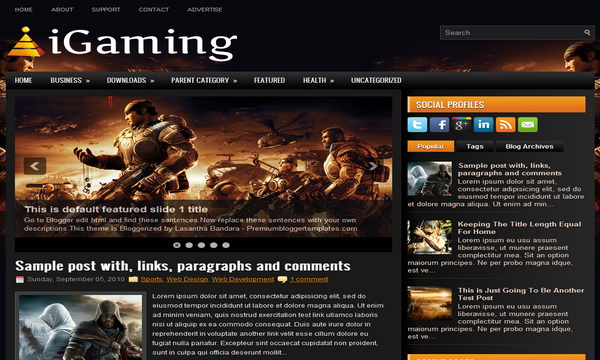 iGaming Blogger Template