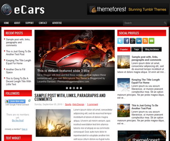 eCars Blogger Template